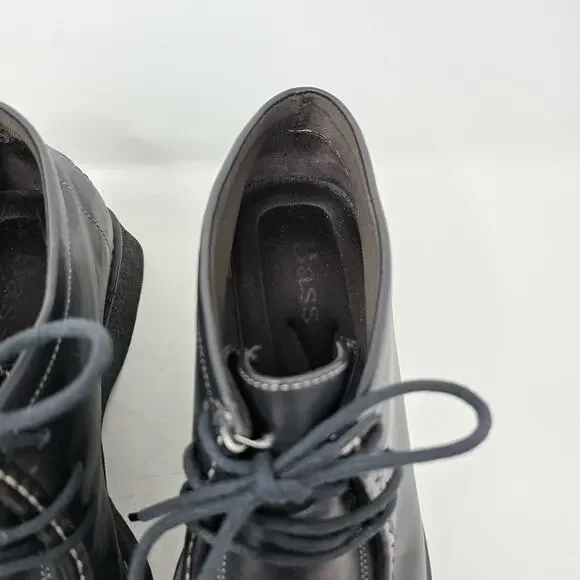 Vintage Bass Womens Toren / Wallabee / Chukka Boot Black Leather Size 8 M - Picture 8 of 12